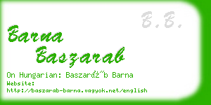 barna baszarab business card